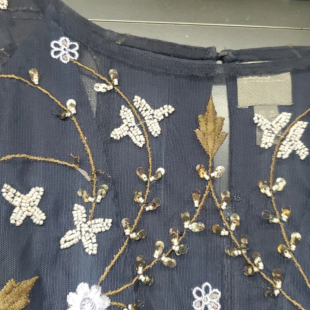 Asos Embellished Navy Blue Maxi Dress - Picture 5 of 8